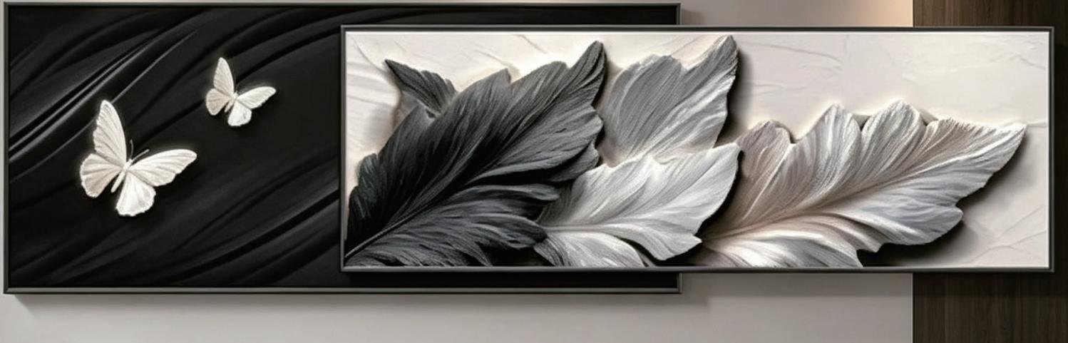 Monochrome Butterfly Wall Art