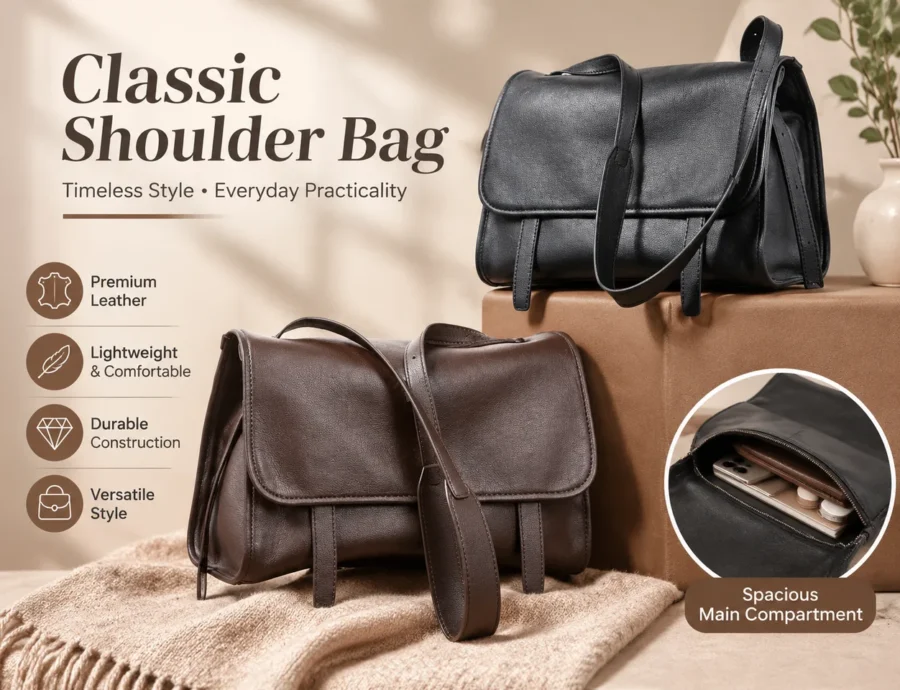 Classic Foldover Shoulder Bag