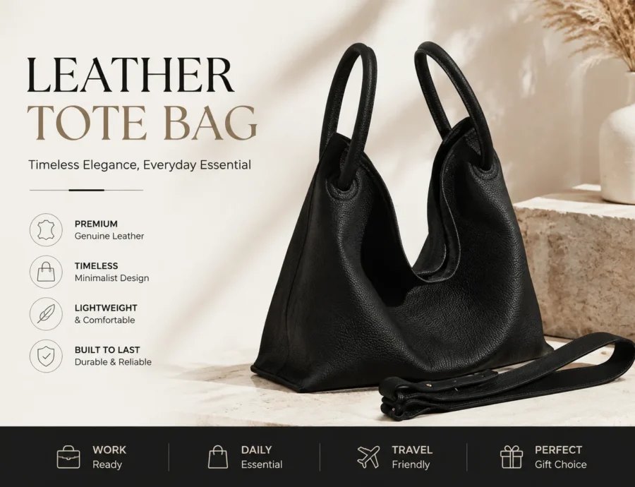 Soft Leather Tote Bag